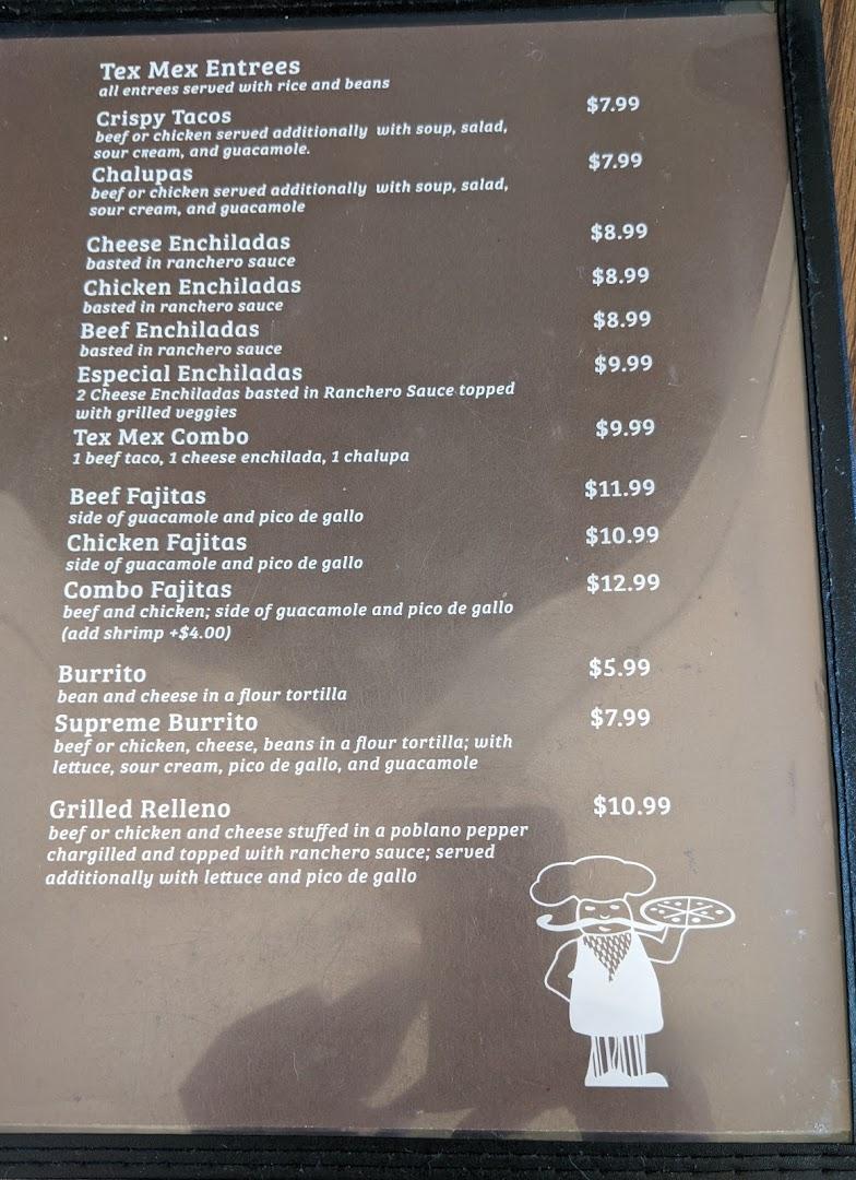 Bella Sara Pizza and Grill Menu